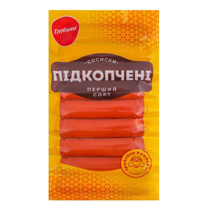 Сосиски Підкопчені 1с целофан в/п 325г